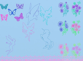 LoveforNature , unicorns, light blue, , pegasus, lace, backgrounds, butterflies, pink, flowers HD wallpaper