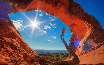 Beautiful Canyon, blue, canyon, sky, beautiful, sun HD wallpaper