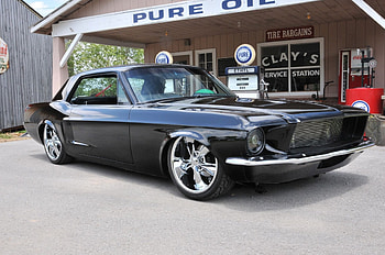 1967-Ford-Mustang, Black, Chrome Wheels, Classic, Ford HD wallpaper