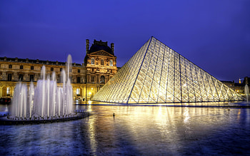 Parisian landmark, Ancient artifacts, Architectural marvel, Famous museum HD wallpaper