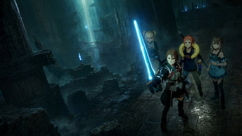 Anime Character, Sword, Dungeon, Adventure HD wallpaper