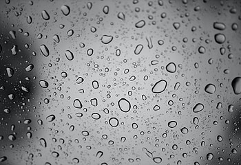 Drops, Macro, Wet, Glass, Bw, Chb HD wallpaper