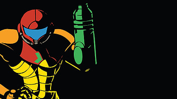 video Games, Metroid, Nintendo, Cannons, Armor, Women, Black Background, Simple, Power Suit, Gun / and Mobile Backgrounds HD wallpaper