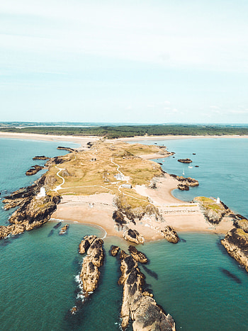 Nature, Water, Sea, View From Above, Coast, Island HD phone wallpaper