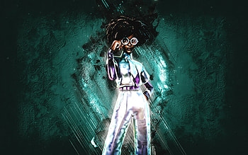 Fortnite Silver Doctor Slone Skin, Fortnite, main characters, turquoise stone background, Silver Doctor Slone, Fortnite skins, Silver Doctor Slone Skin, Silver Doctor Slone Fortnite, Fortnite characters HD wallpaper