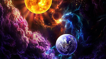 Earth and Sun, Sun HD wallpaper
