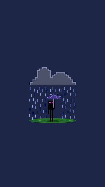 Minecraft Enderman’s Rainy , video game, Minecraft HD phone wallpaper