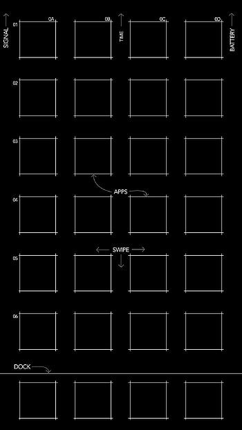 Black simple blueprint 5.5-inch HD phone wallpaper