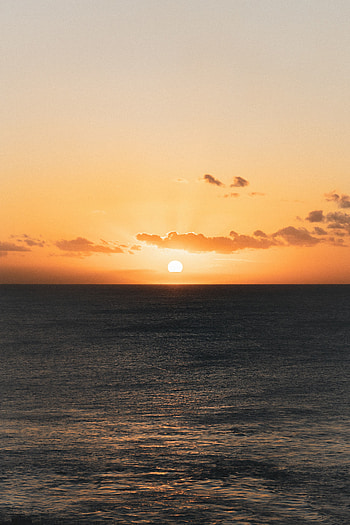 Nature, Sunset, Sun, Twilight, Horizon, Ocean, Dusk HD phone wallpaper