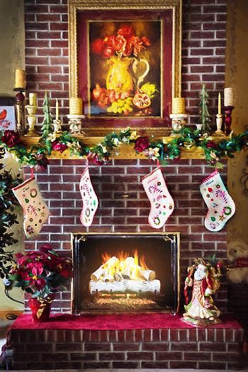 Christmas Fireplace, Celebratory atmosphere, , Jooinn HD phone wallpaper