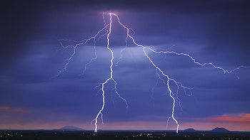 lightning, clouds, sky, nature HD wallpaper