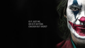 Joker Crazy Out There Typography , joker, supervillain, superheroes, artist, artwork, digital-art, typography HD wallpaper