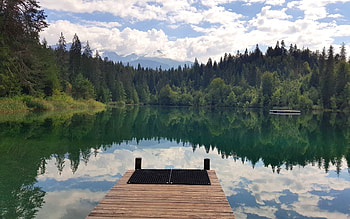 Lake Cresta, Switzerland, pier, Switzerland, calm, lake HD wallpaper