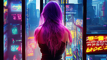 Cyberpunk Girl Cityscape, cyberpunk, scifi, artist, artwork, digital-art HD wallpaper