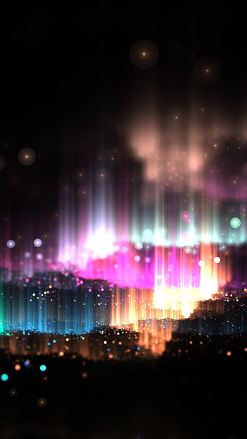 Glowing lights, Colorful abstract, Dark atmosphere, glitter HD phone wallpaper
