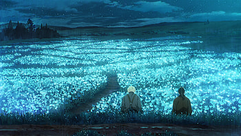 Anime Movie, Flower Field HD wallpaper
