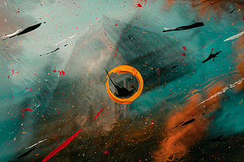 Abstract, Paint, Surface, Glass, Stains, Spots, Circle HD wallpaper