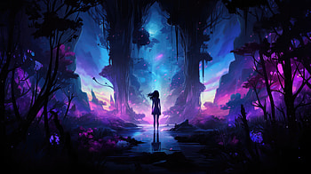 Alone In The Forest, artist, artwork, digital-art, deviantart HD wallpaper