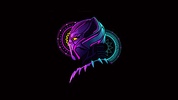 Black Panther Minimal Art, black-panther, superheroes, artwork HD wallpaper
