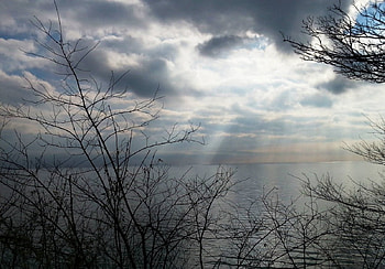 Ray of light, scenery, nature, Rays, lake HD wallpaper