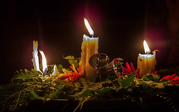 christmas candles, winter, season, spirit, light, christmas, candles HD wallpaper