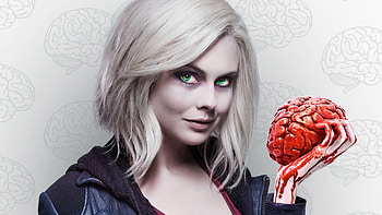 Zombie, Brain, Tv Show, Izombie, Actress, Green Eyes, Liv Moore, Rose Mciver, White Hair HD wallpaper