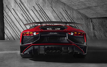 lamborghini aventador lp750 4 sv, aventador, italian, lamborghini, red HD wallpaper