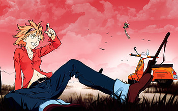 Haruko Haruhara, Anime character, FLCL series HD wallpaper