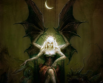 Bat Girl, bat, girl, fantasy, female HD wallpaper