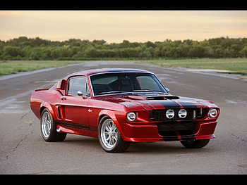 Mustang, ford, car, red HD wallpaper