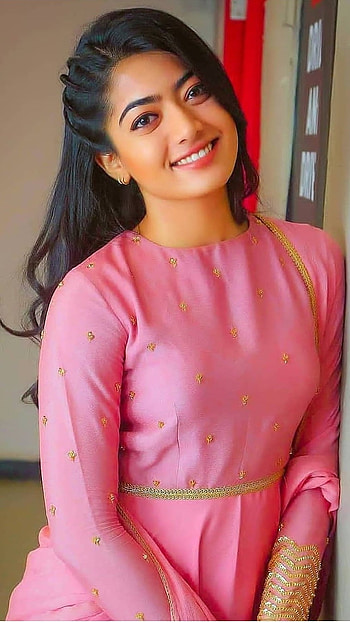 Rashmika Mandanna Ki, Pink Dress HD phone wallpaper