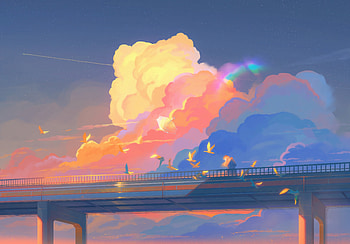 The Sky Bridge, artist, artwork, digital-art HD wallpaper
