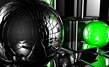 Reflection, Shine, Light, 3D, Huge, Balls, Cube HD wallpaper