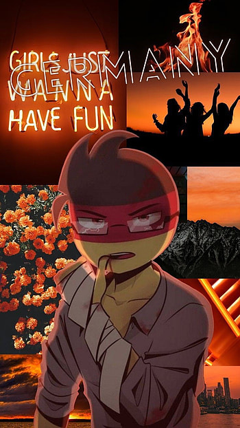 Countryhumans Niemcy G, heat, orange HD phone wallpaper
