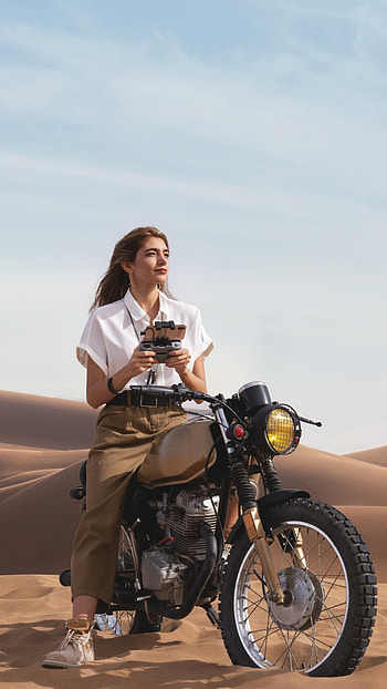 Desert, Girls and Motorcycles HD phone wallpaper