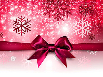 Christmas background, winter, ribbon, beautiful, background, snowflakes, decoration, holiday, snow, christmas, lovely HD wallpaper
