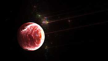 Planet Red Fire Fractal , planet, digital-universe, artist, artwork, digital-art, deviantart HD wallpaper