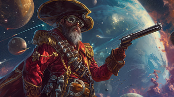 Sci-Fi Space Pirate Captain, Sci Fi, space pirate, pirate, space, fantasy, space fantasy HD wallpaper