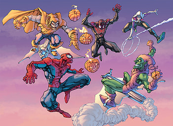 Miles Morales, Marvel Comics, Superior Spider Man, Green Goblin, Comics, Hobgoblin (Marvel Comics), Norman Osborn, Spider Gwen, Spider Man HD wallpaper