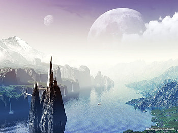 Fantastic moon, space, digital, moon, art HD wallpaper
