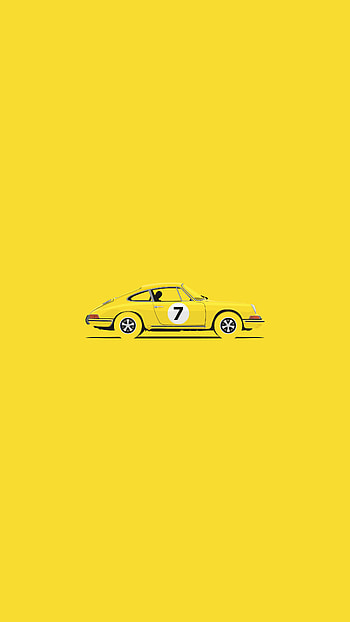 Porsche 911, 1969 yellow signal HD phone wallpaper