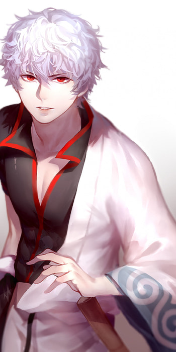 Sakata Gintoki, Perma red eyes, Huawei Mate 10 HD phone wallpaper