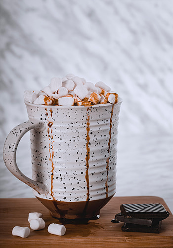 Food, Chocolate, Cup, Drink, Beverage, Marshmallow, Zephyr HD phone wallpaper