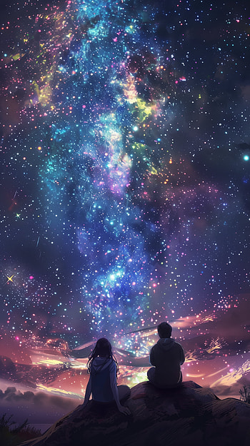 Cosmic Companionship, star, galaxy HD phone wallpaper