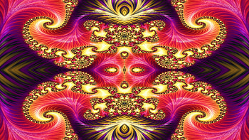 Trippy Fractal Art, trippy, psychedelic, aesthetic, red, Abstract, fractal HD wallpaper