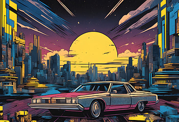Night City, cyberpunk cityscape, car, Night City (Cyberpunk 2077) HD wallpaper