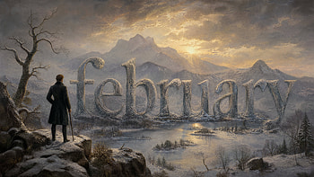 February's Frost — Winter, Mountain, Lake, Snow HD wallpaper
