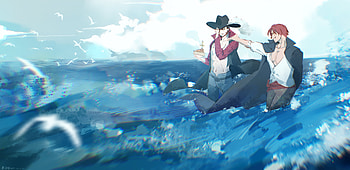 Mihawk & Shanks, Dracule Mihawk, Shanks (One Piece), Anime, One Piece HD wallpaper