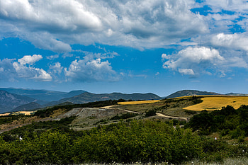 Landscape enroute Gabala, mountain HD wallpaper