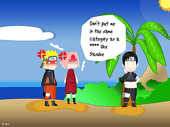Naruto and Sakura and Sai, naruto shippuden, anime, sai, sakura, naruto, team 7, beach HD wallpaper